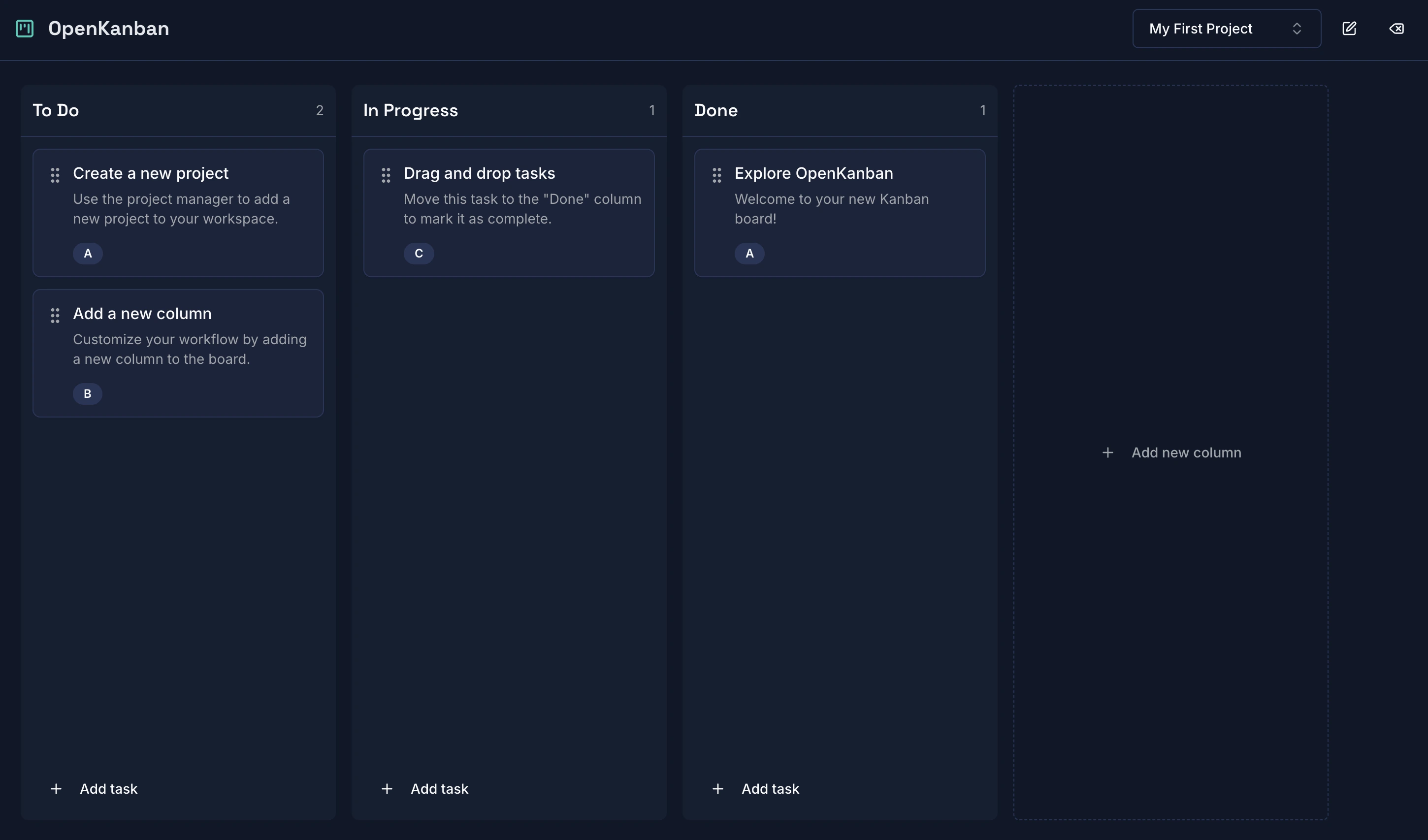 OpenKanban Board